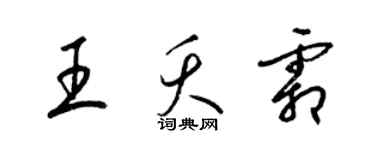 梁錦英王夭霜草書個性簽名怎么寫