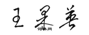 駱恆光王果英草書個性簽名怎么寫