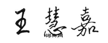 駱恆光王慧嘉行書個性簽名怎么寫