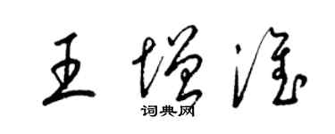 梁錦英王增淮草書個性簽名怎么寫