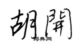 王正良胡開行書個性簽名怎么寫
