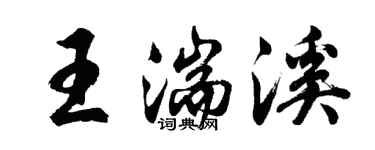 胡問遂王湍溪行書個性簽名怎么寫