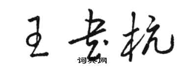 駱恆光王書杭草書個性簽名怎么寫
