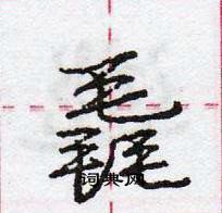 龐中華寫的硬筆行書毳