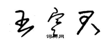 朱錫榮王寒君草書個性簽名怎么寫