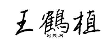 王正良王鶴植行書個性簽名怎么寫