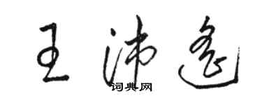 駱恆光王沛遙草書個性簽名怎么寫