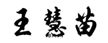 胡問遂王慧苗行書個性簽名怎么寫