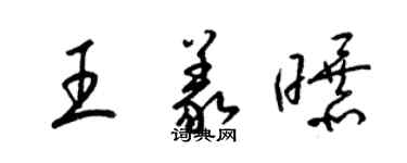 梁錦英王義曝草書個性簽名怎么寫