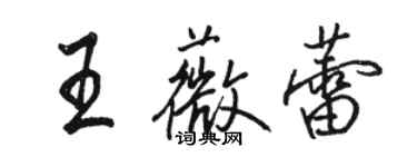 駱恆光王薇蕾行書個性簽名怎么寫