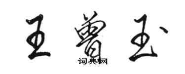 駱恆光王曾玉行書個性簽名怎么寫