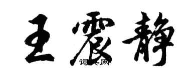 胡問遂王震靜行書個性簽名怎么寫