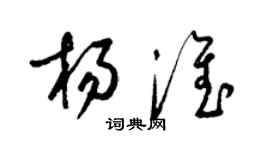 梁錦英楊淮草書個性簽名怎么寫
