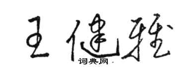 駱恆光王健雅草書個性簽名怎么寫