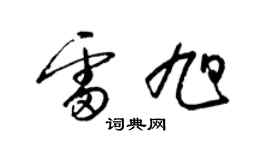 梁錦英雷旭草書個性簽名怎么寫