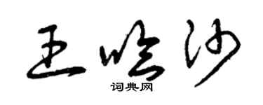 曾慶福王哈沙草書個性簽名怎么寫