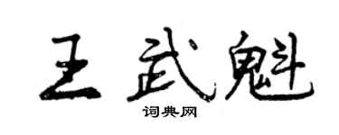 曾慶福王武魁行書個性簽名怎么寫