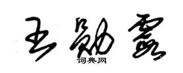 朱錫榮王勛霞草書個性簽名怎么寫