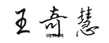 駱恆光王奇慧行書個性簽名怎么寫