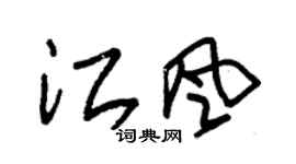 朱錫榮江風草書個性簽名怎么寫