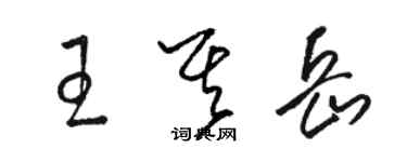 駱恆光王其岳草書個性簽名怎么寫