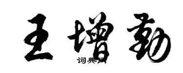 胡問遂王增勤行書個性簽名怎么寫