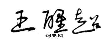 曾慶福王醒超草書個性簽名怎么寫