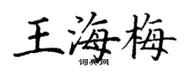 丁謙王海梅楷書個性簽名怎么寫