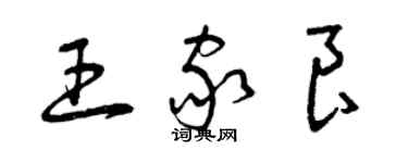 曾慶福王家良草書個性簽名怎么寫