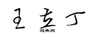 駱恆光王立丁草書個性簽名怎么寫
