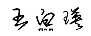 朱錫榮王白瑛草書個性簽名怎么寫