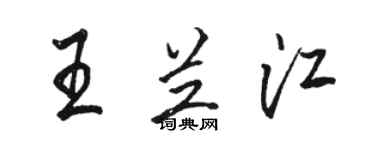 駱恆光王蘭江行書個性簽名怎么寫
