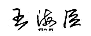 朱錫榮王海臣草書個性簽名怎么寫