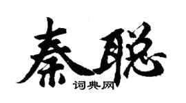胡問遂秦聰行書個性簽名怎么寫