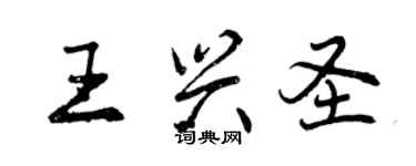 曾慶福王興聖行書個性簽名怎么寫