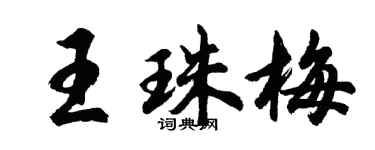 胡問遂王珠梅行書個性簽名怎么寫