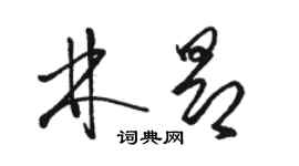 駱恆光林昂草書個性簽名怎么寫