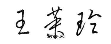 駱恆光王茉玲草書個性簽名怎么寫