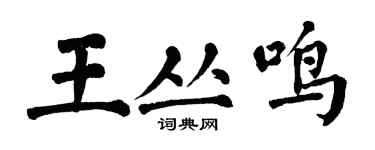 翁闓運王叢鳴楷書個性簽名怎么寫
