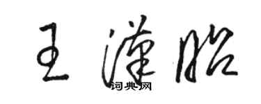 駱恆光王漢昭草書個性簽名怎么寫