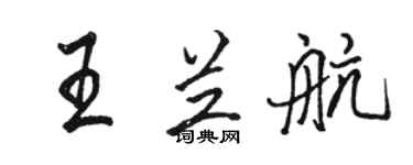 駱恆光王蘭航行書個性簽名怎么寫