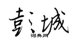 王正良彭城行書個性簽名怎么寫