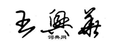 朱錫榮王興華草書個性簽名怎么寫