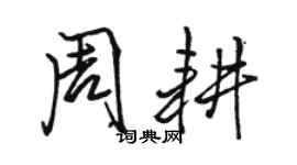 駱恆光周耕行書個性簽名怎么寫
