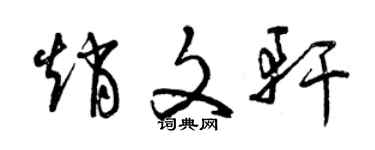 曾慶福趙文軒草書個性簽名怎么寫