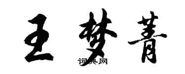 胡問遂王夢菁行書個性簽名怎么寫