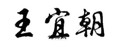 胡問遂王宜朝行書個性簽名怎么寫