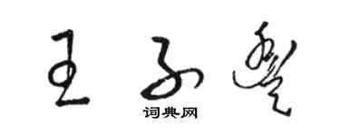 駱恆光王子豐草書個性簽名怎么寫