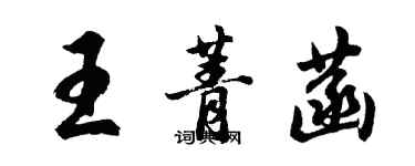 胡問遂王菁菡行書個性簽名怎么寫