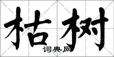 翁闓運枯樹楷書怎么寫